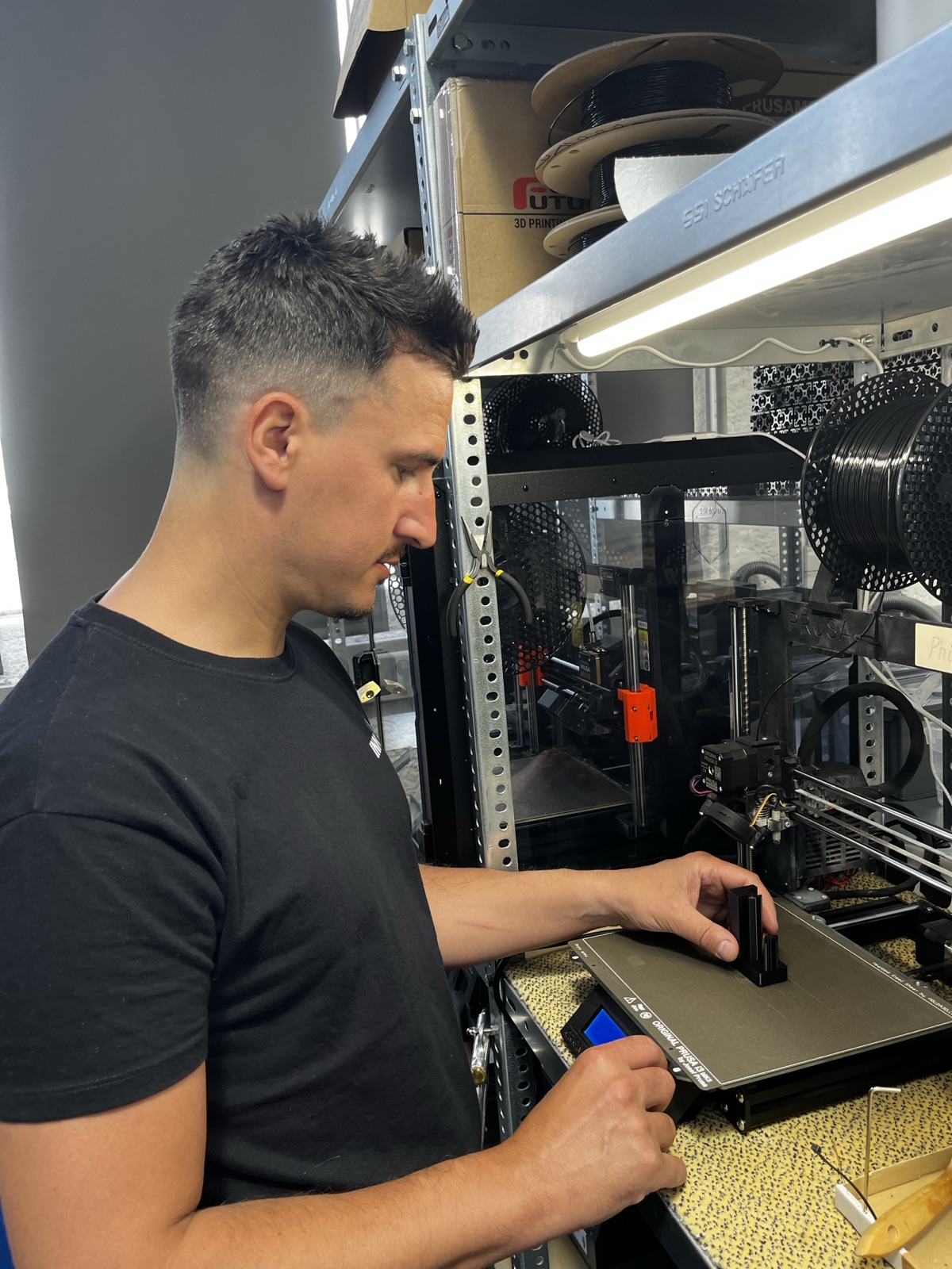 Prüfung eines Bauteils am 3D-Drucker